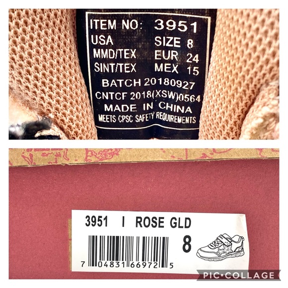 FPC Dream Seek Rose Gold Star Light-Up Sneaker, 8 - Picture 14 of 15